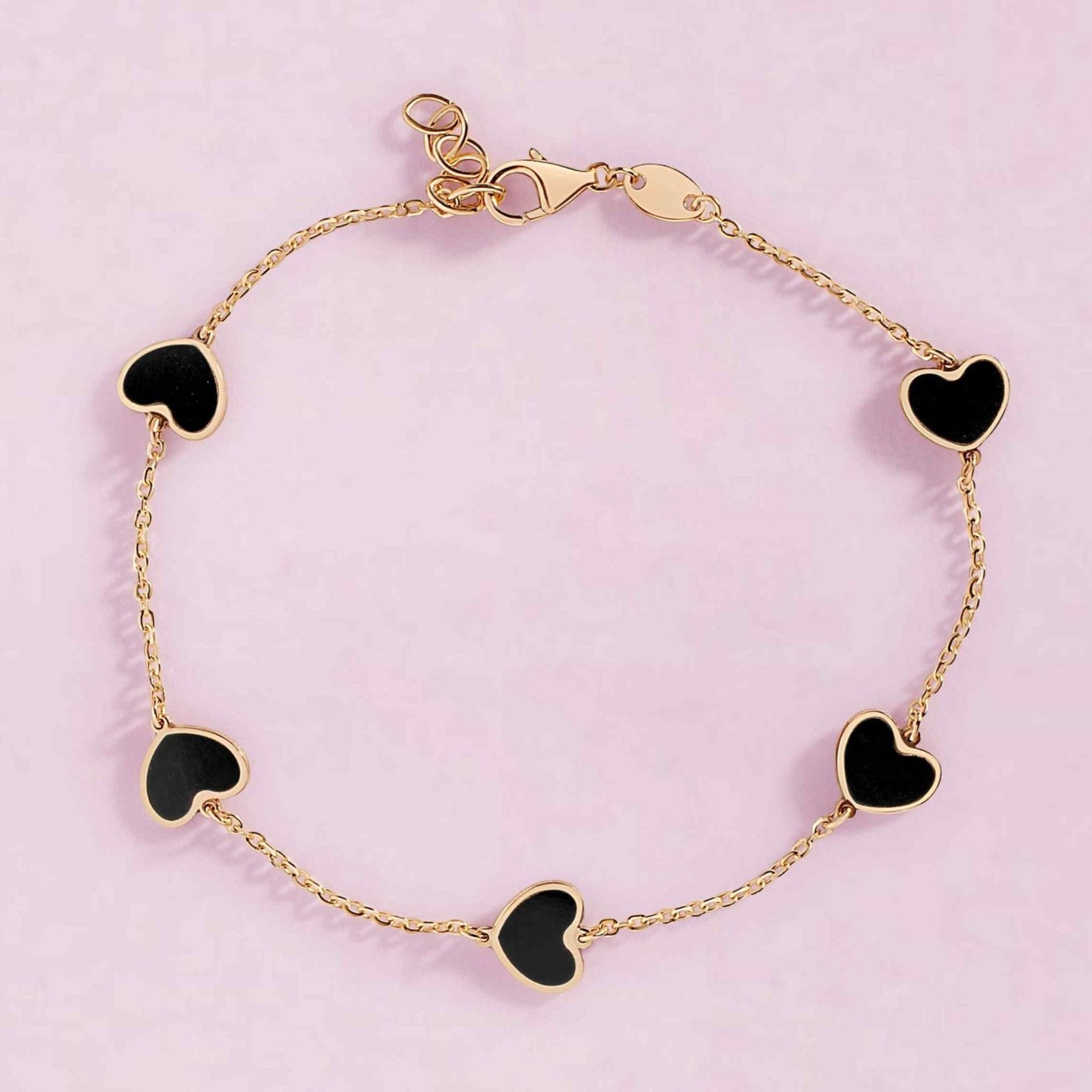 Multi Gemstone Heart Bracelet - Sparkle Society