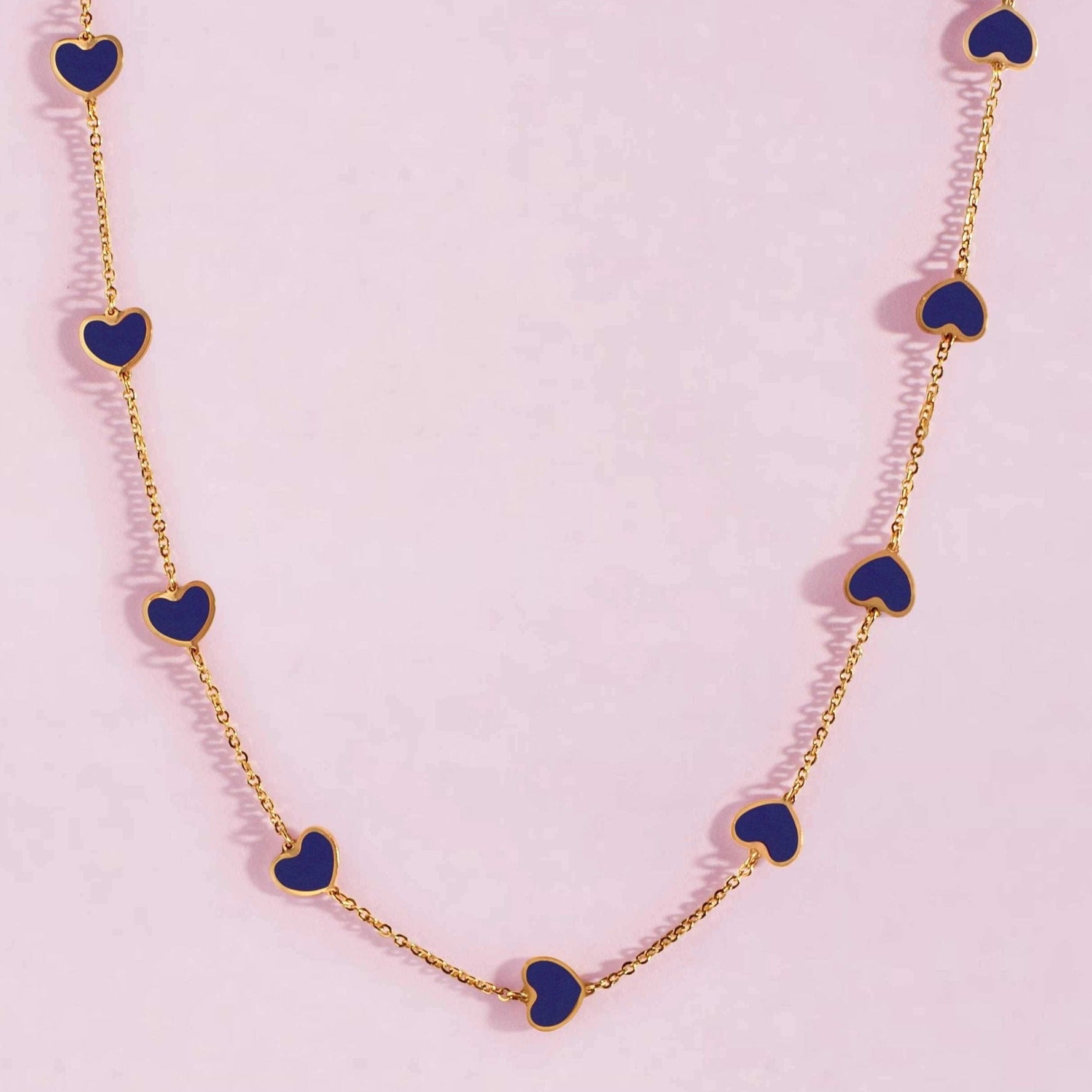 Multi Gemstone Heart Necklace - Sparkle Society