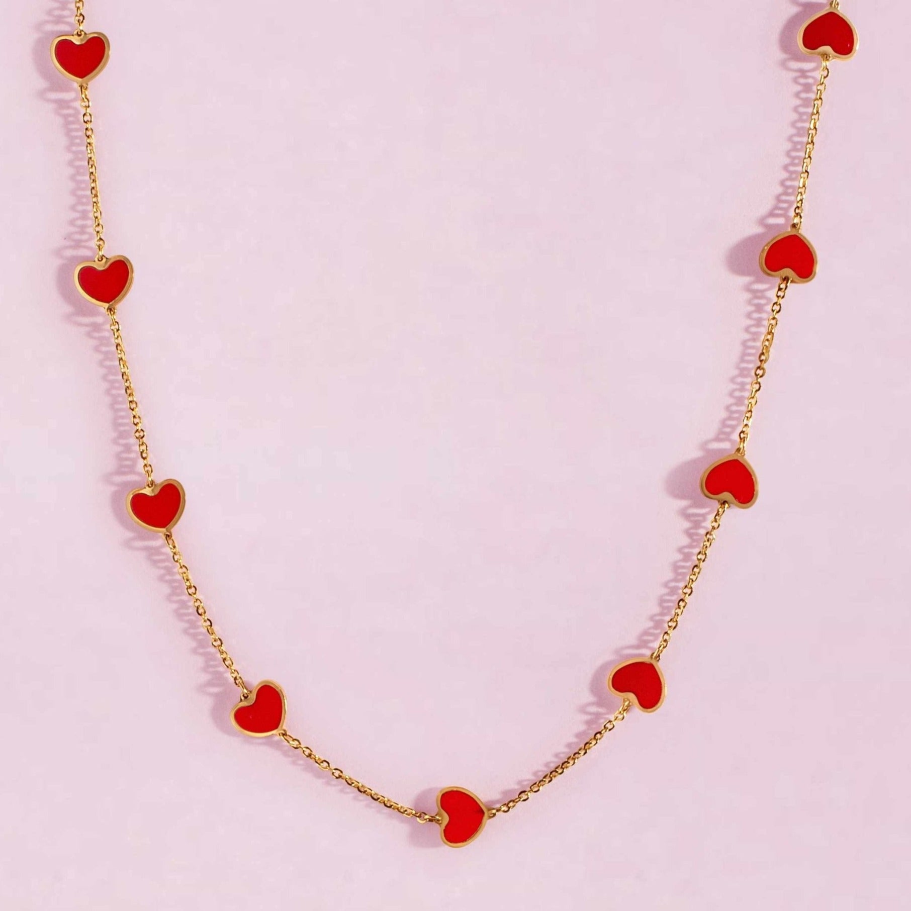 Multi Gemstone Heart Necklace - Sparkle Society