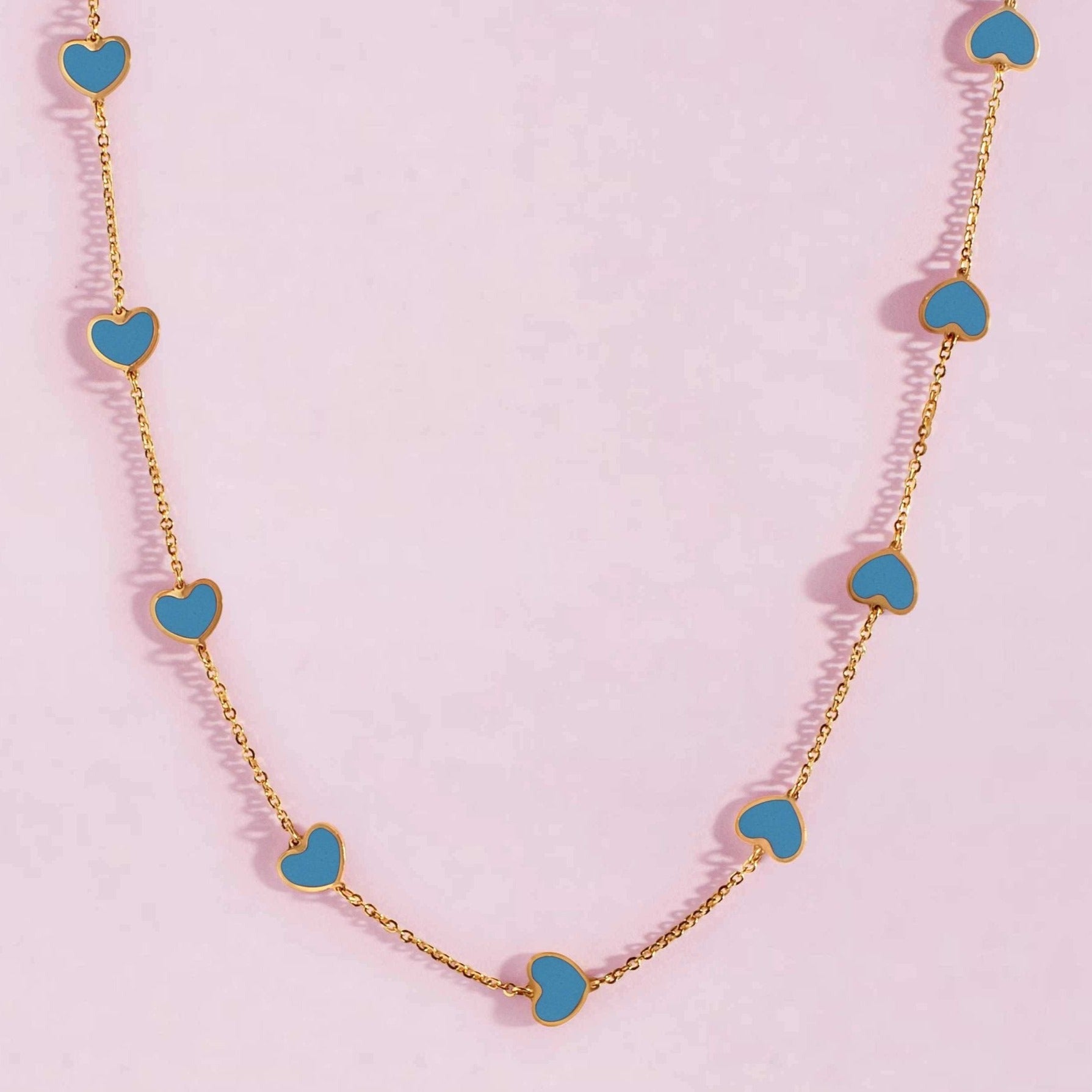 Multi Gemstone Heart Necklace - Sparkle Society