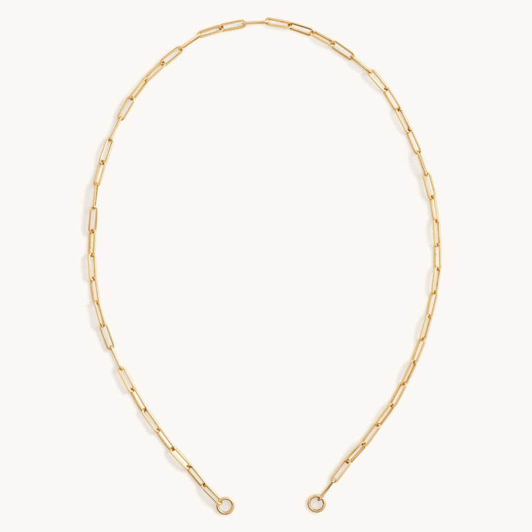 Paper Clip Split Chain Necklace - Sparkle Society