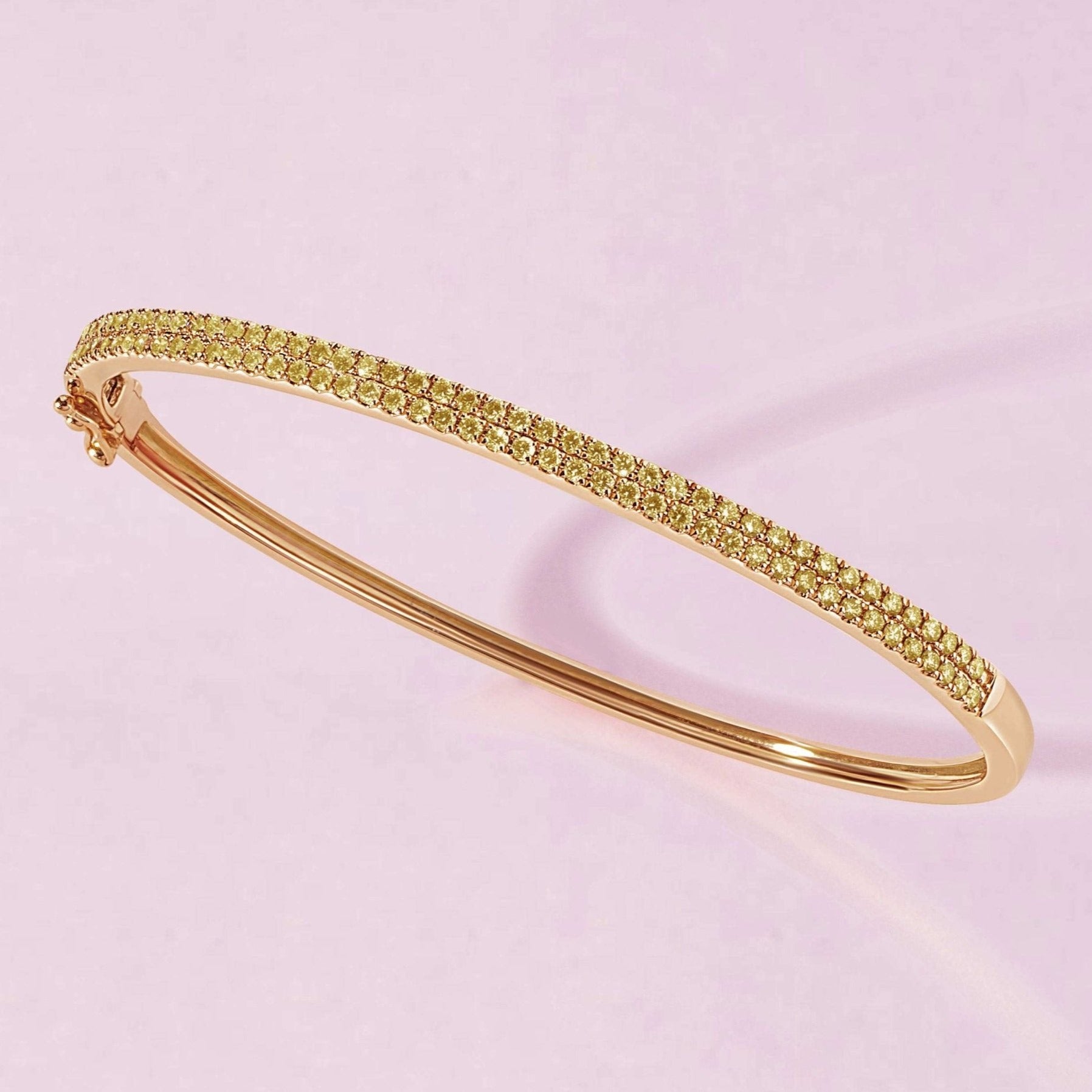 Pave Gemstone Bangle - Sparkle Society