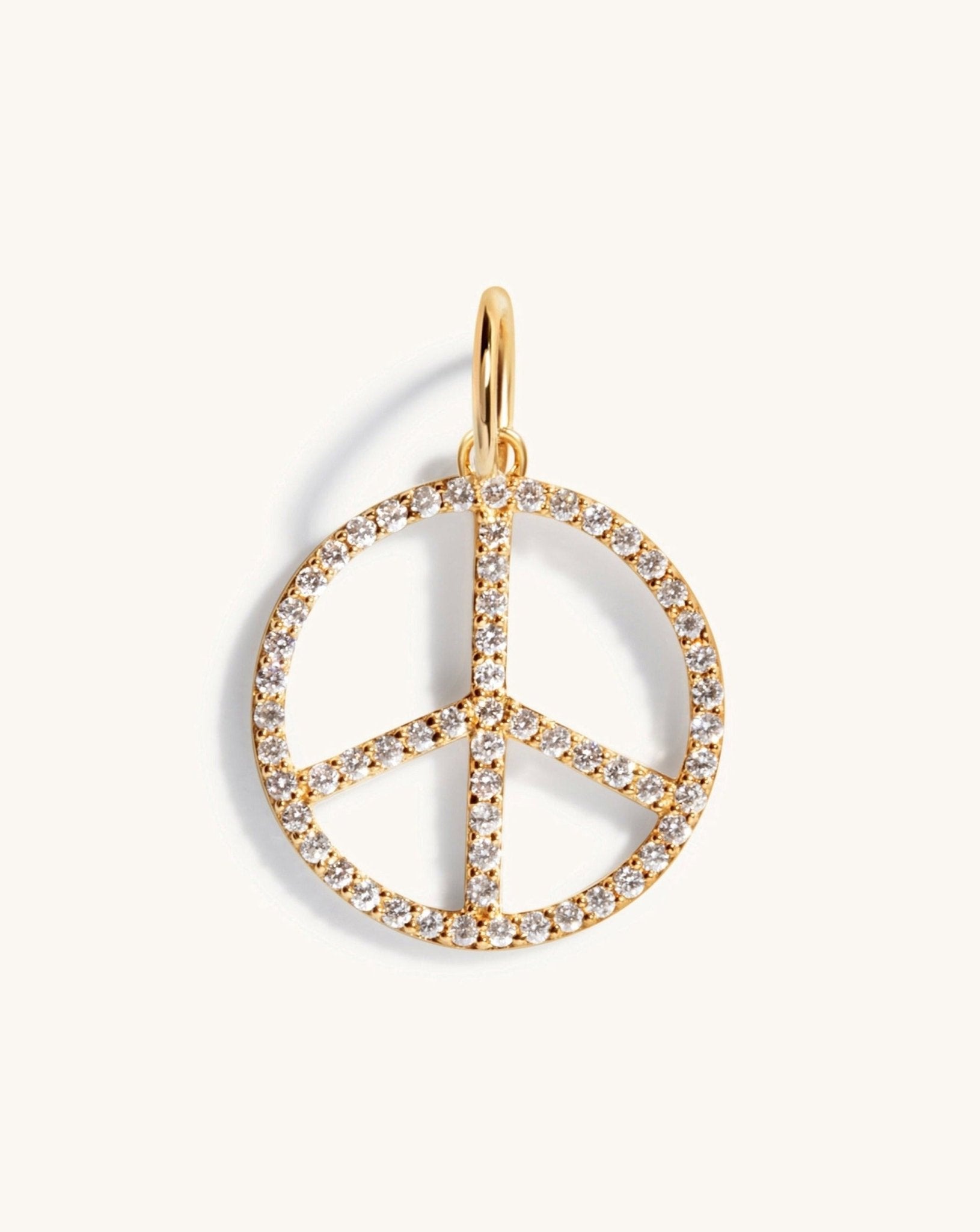 Peace Sign Necklace Charm - Sparkle Society