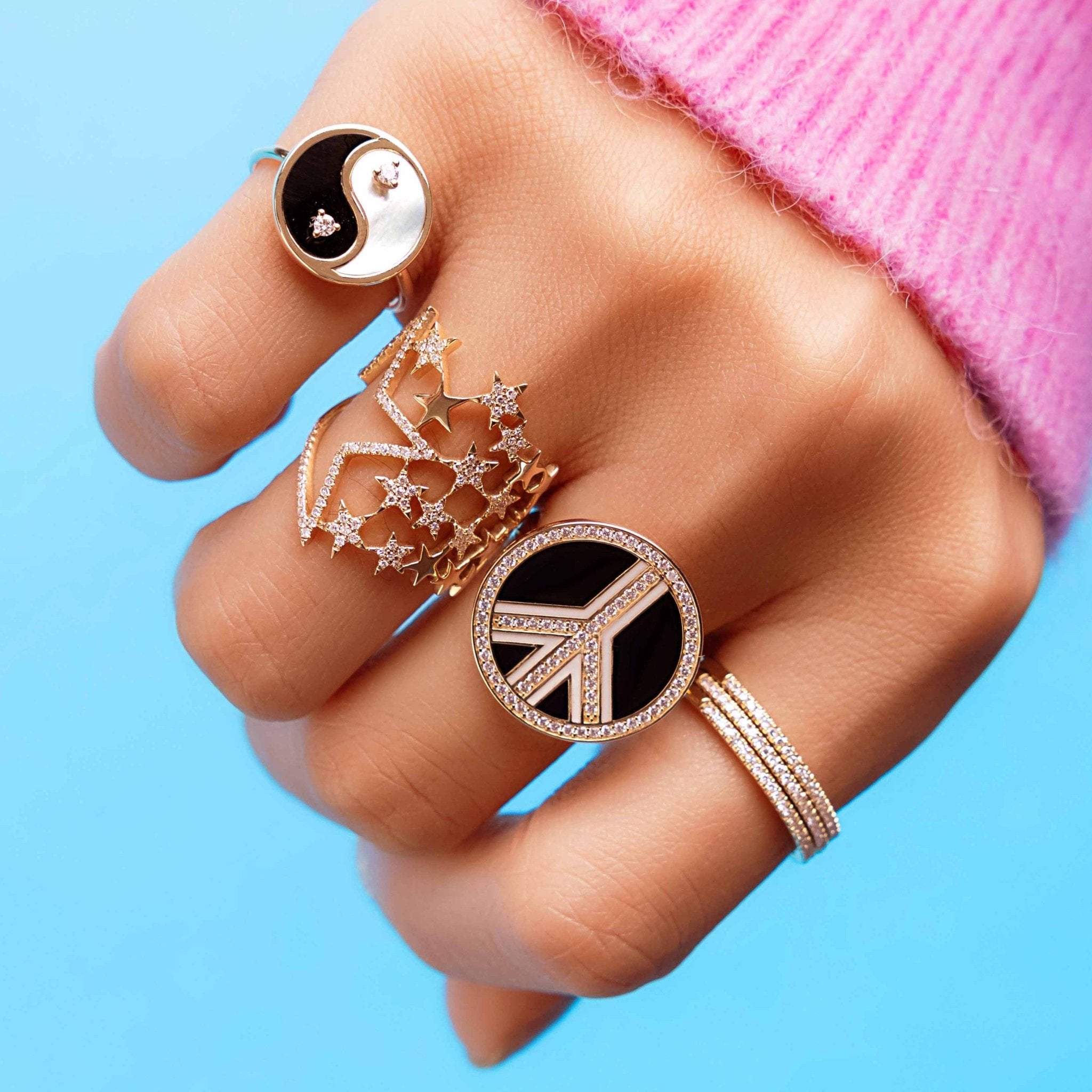 Peace Sign Ring - Sparkle Society