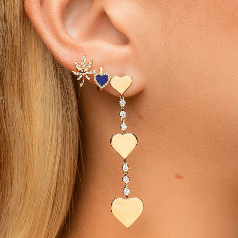 Perfect Diamond Joy Leaf Stud Earrings - Sparkle Society