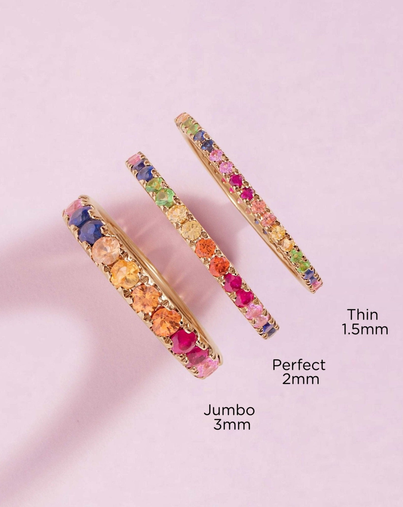 Perfect Rainbow Eternity Band Ring - Sparkle Society