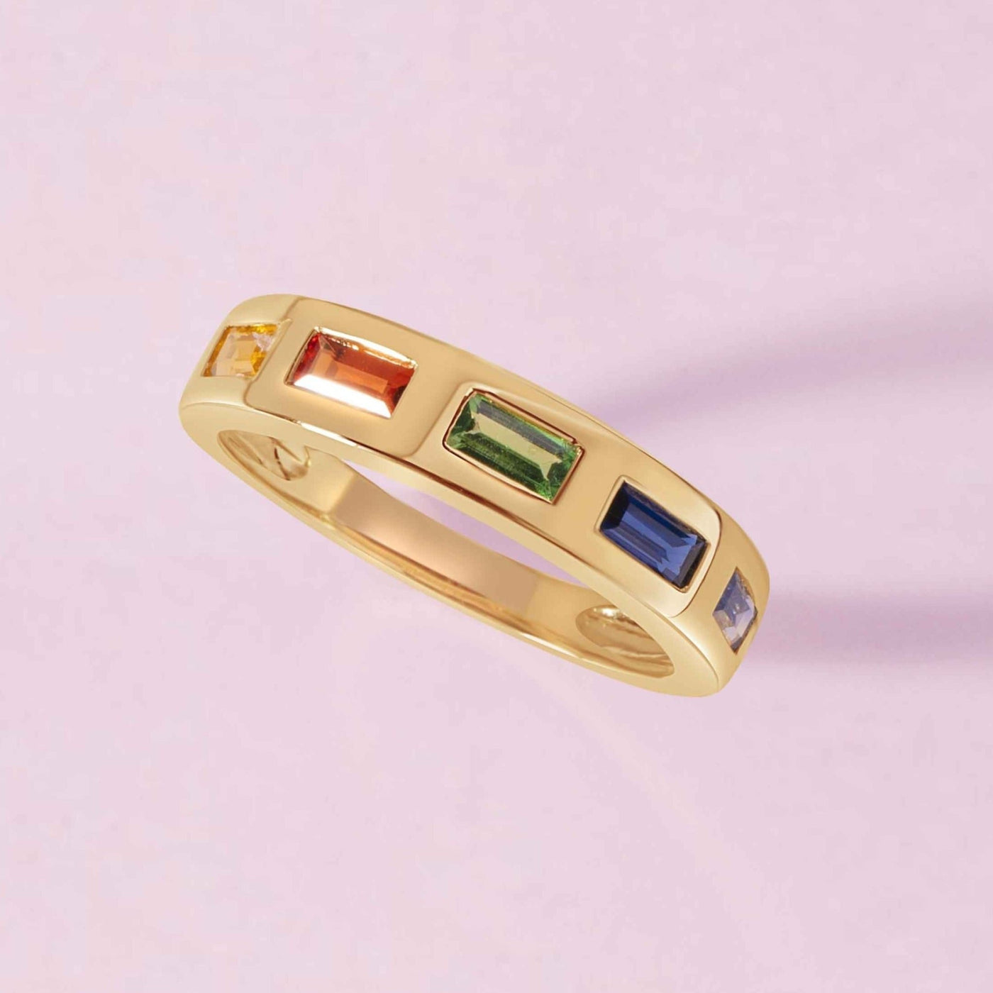 Rainbow Baguette Ring | Sparkle Society