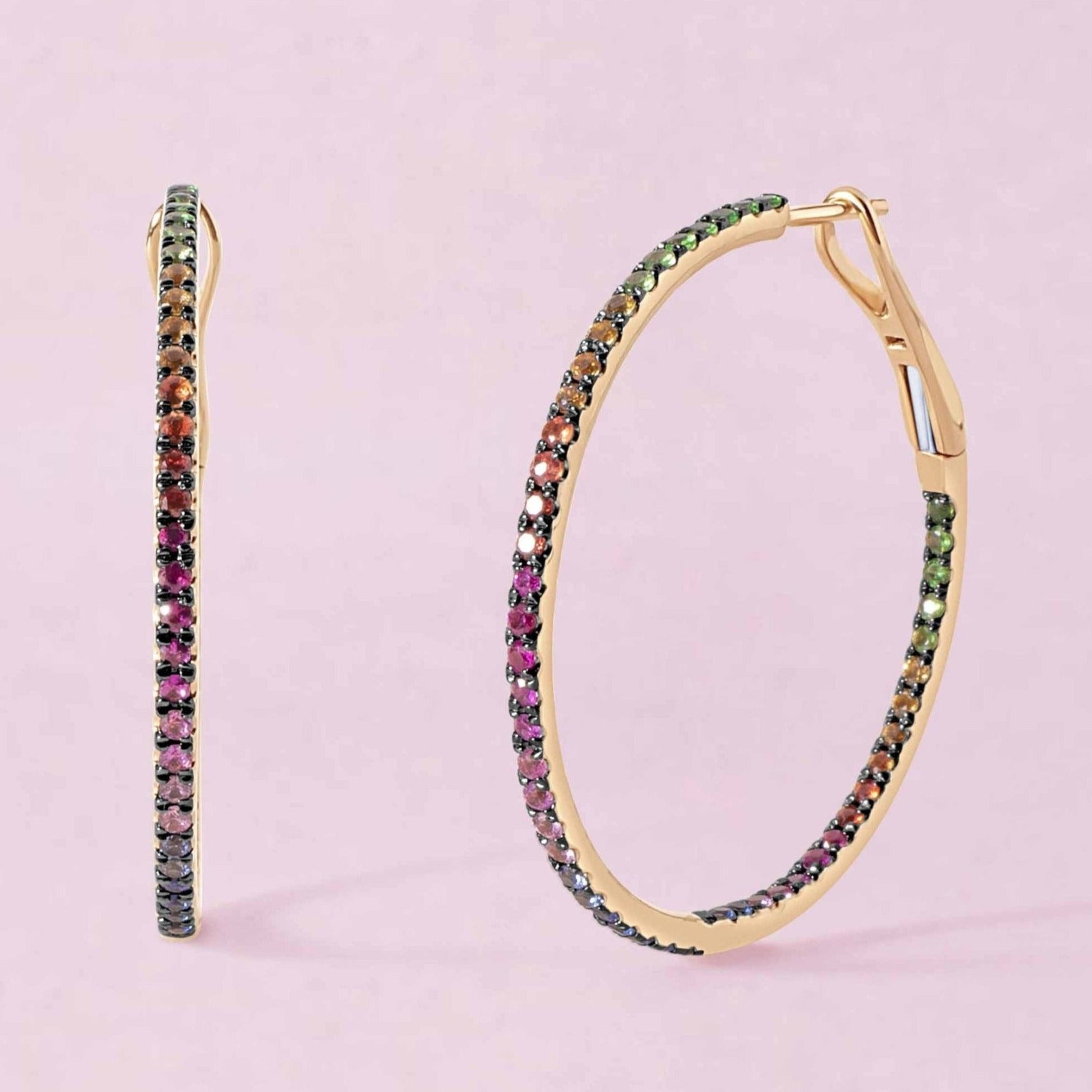 Rainbow Hoop Earrings - Sparkle Society