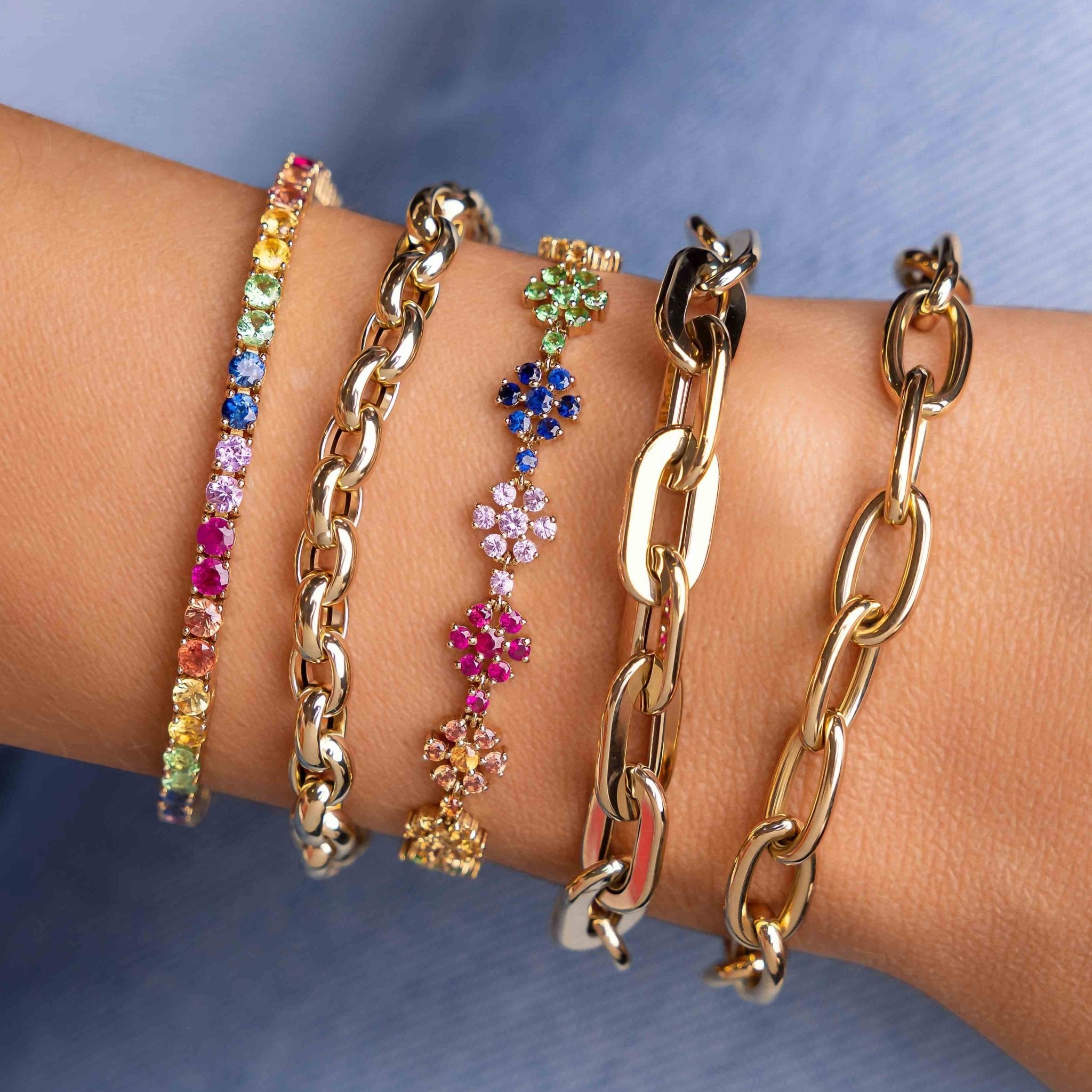 Rainbow Tennis Bracelet - Sparkle Society