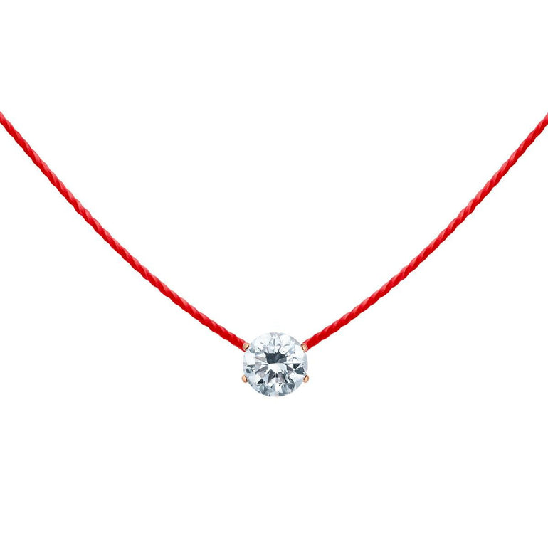 Single Diamond String Necklace - Sparkle Society