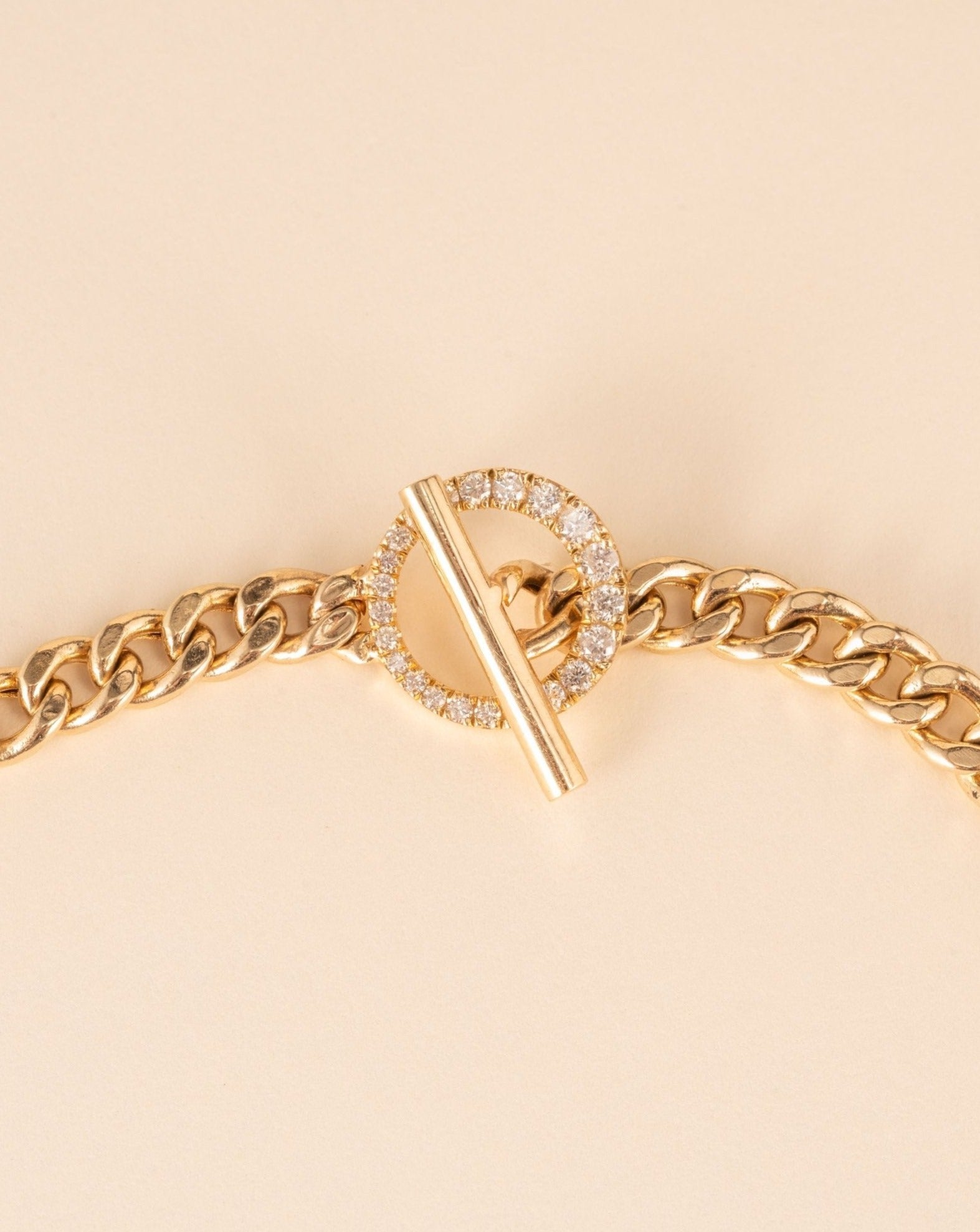 Single Gemstone Heart Cuban Chocker - Sparkle Society