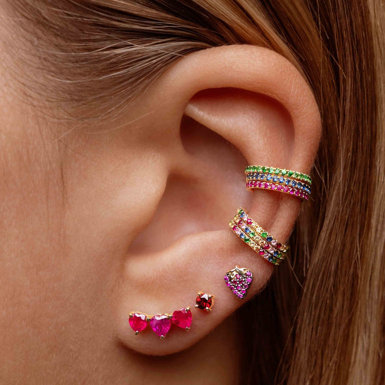 Slim Gemstone Ear Cuff - Sparkle Society