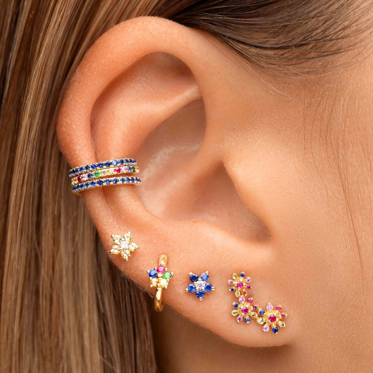 Slim Gemstone Ear Cuff - Sparkle Society