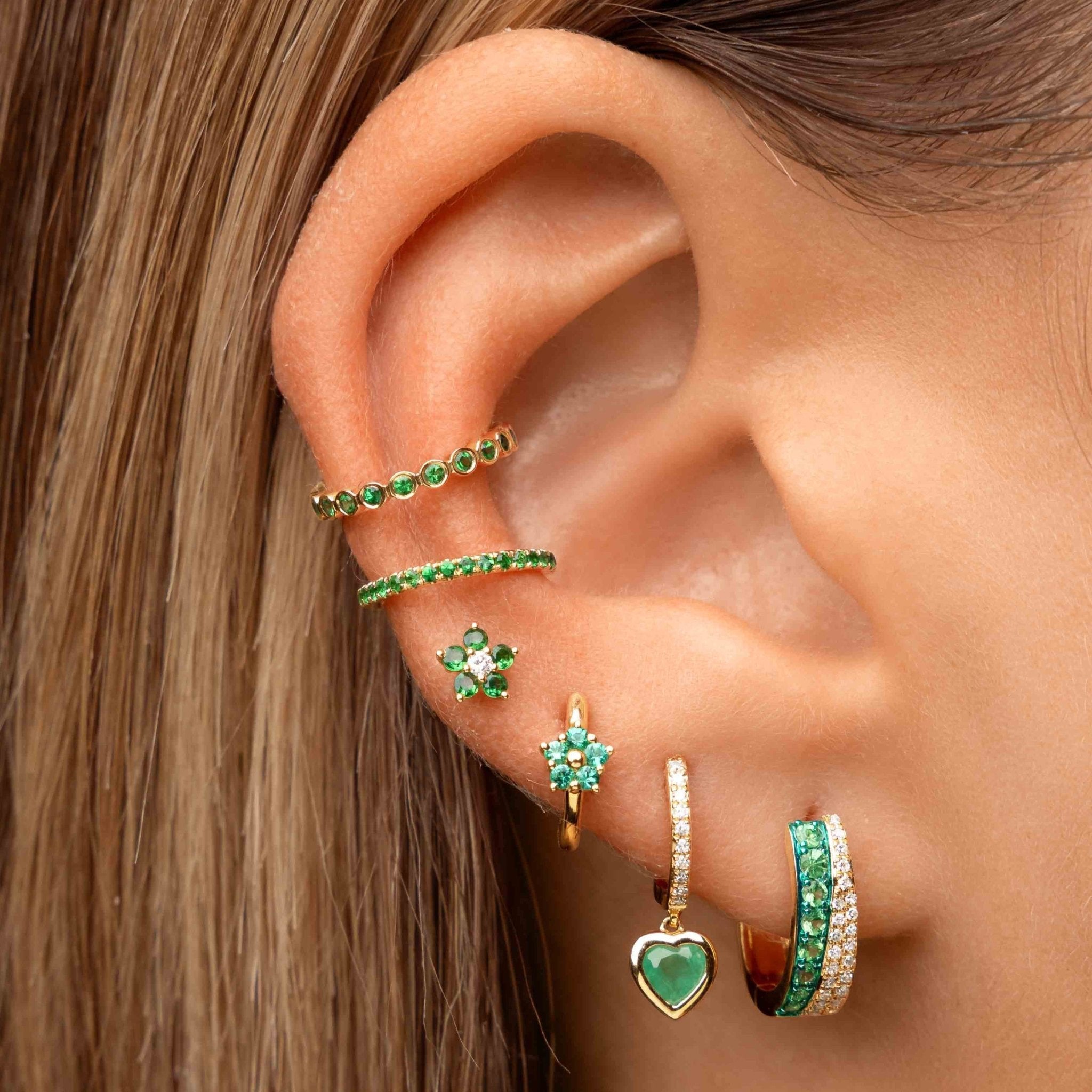 Slim Gemstone Ear Cuff - Sparkle Society