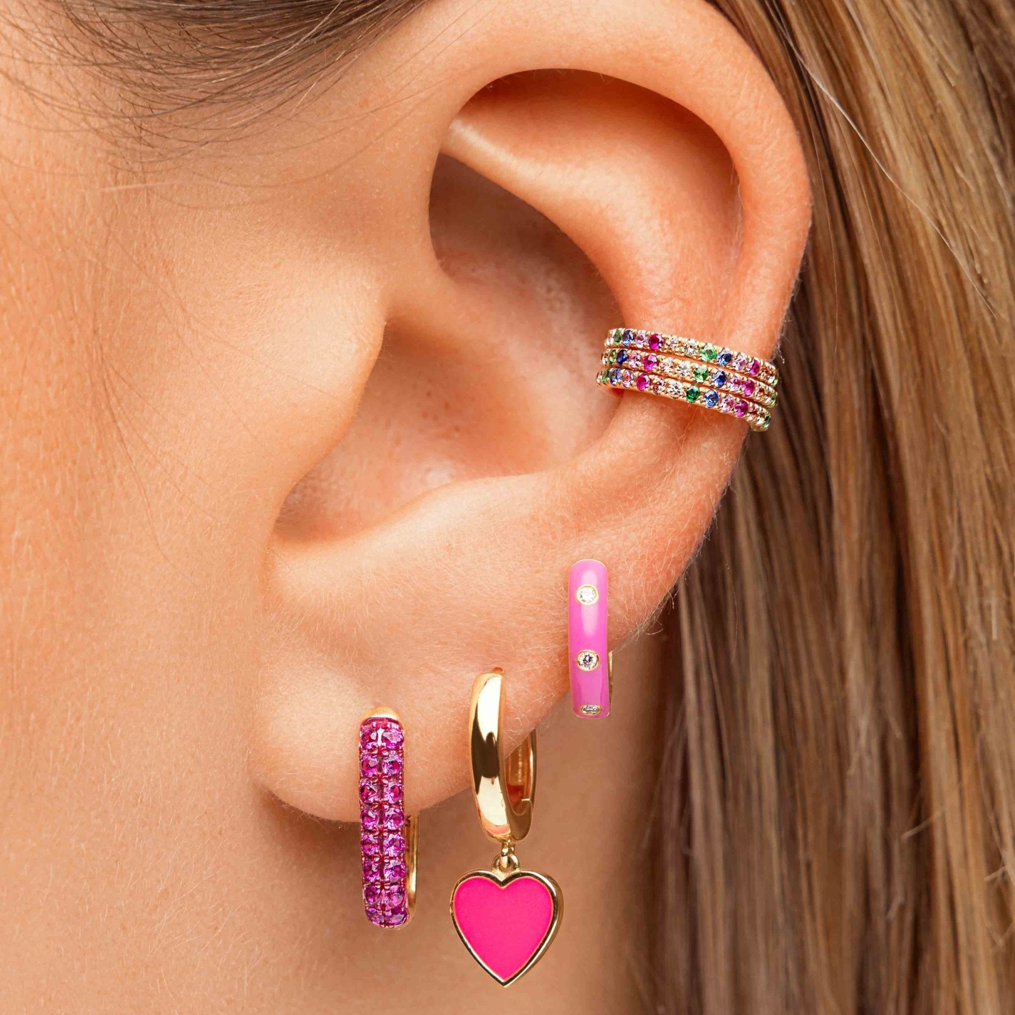 Slim Rainbow Ear Cuff - Eleonora Beracasa