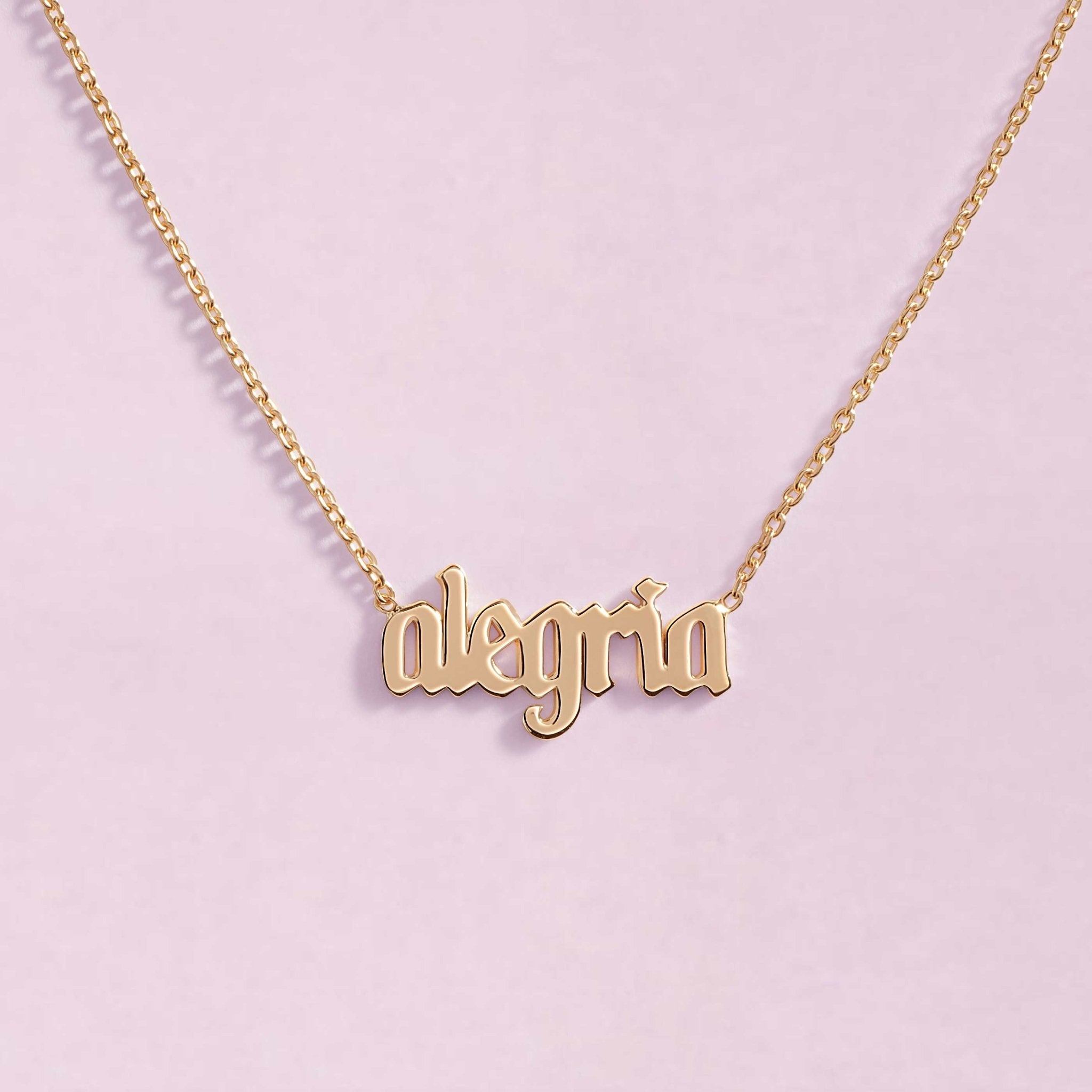 Solid Gold Custom Necklace - Sparkle Society