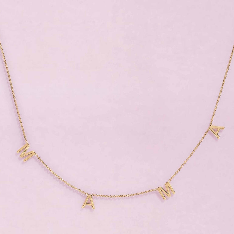 Spaced Gold Initials Necklace - Sparkle Society