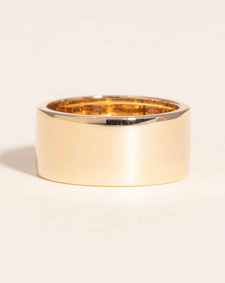 Statement Gold Cigar Band Ring - Sparkle Society