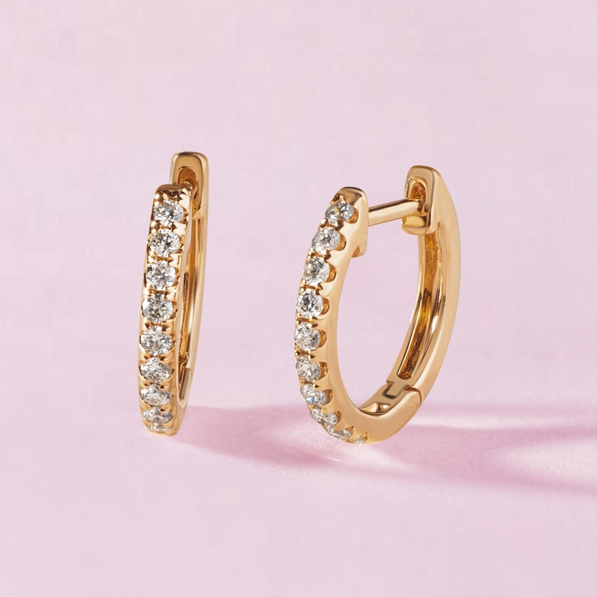 Slim Diamond Huggie Earrings - Sparkle Society