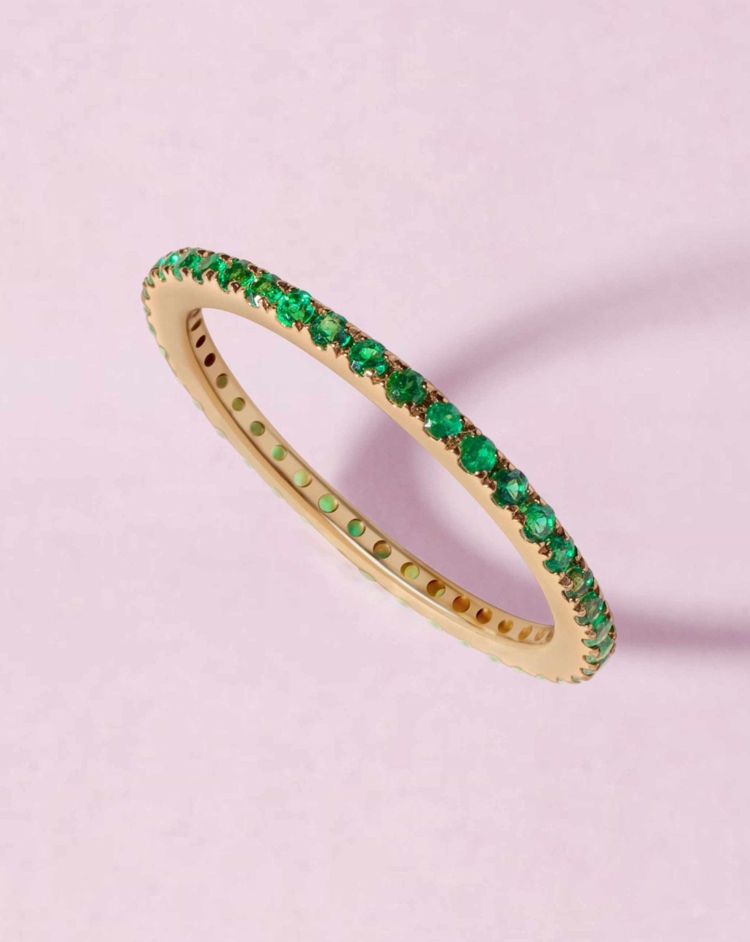 Thin Gemstone Eternity Band Ring - Sparkle Society