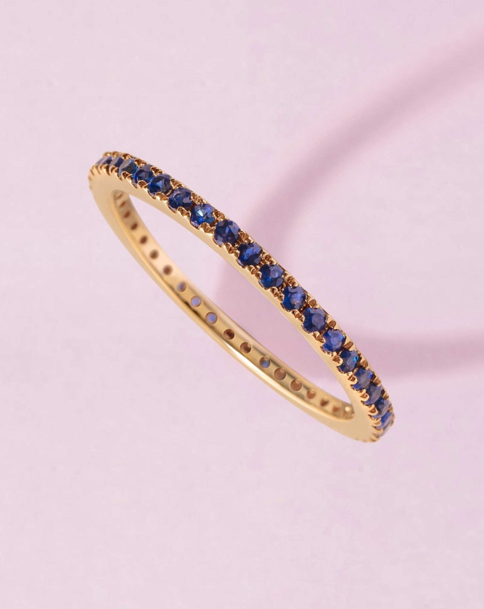 Thin Gemstone Eternity Band Ring - Sparkle Society