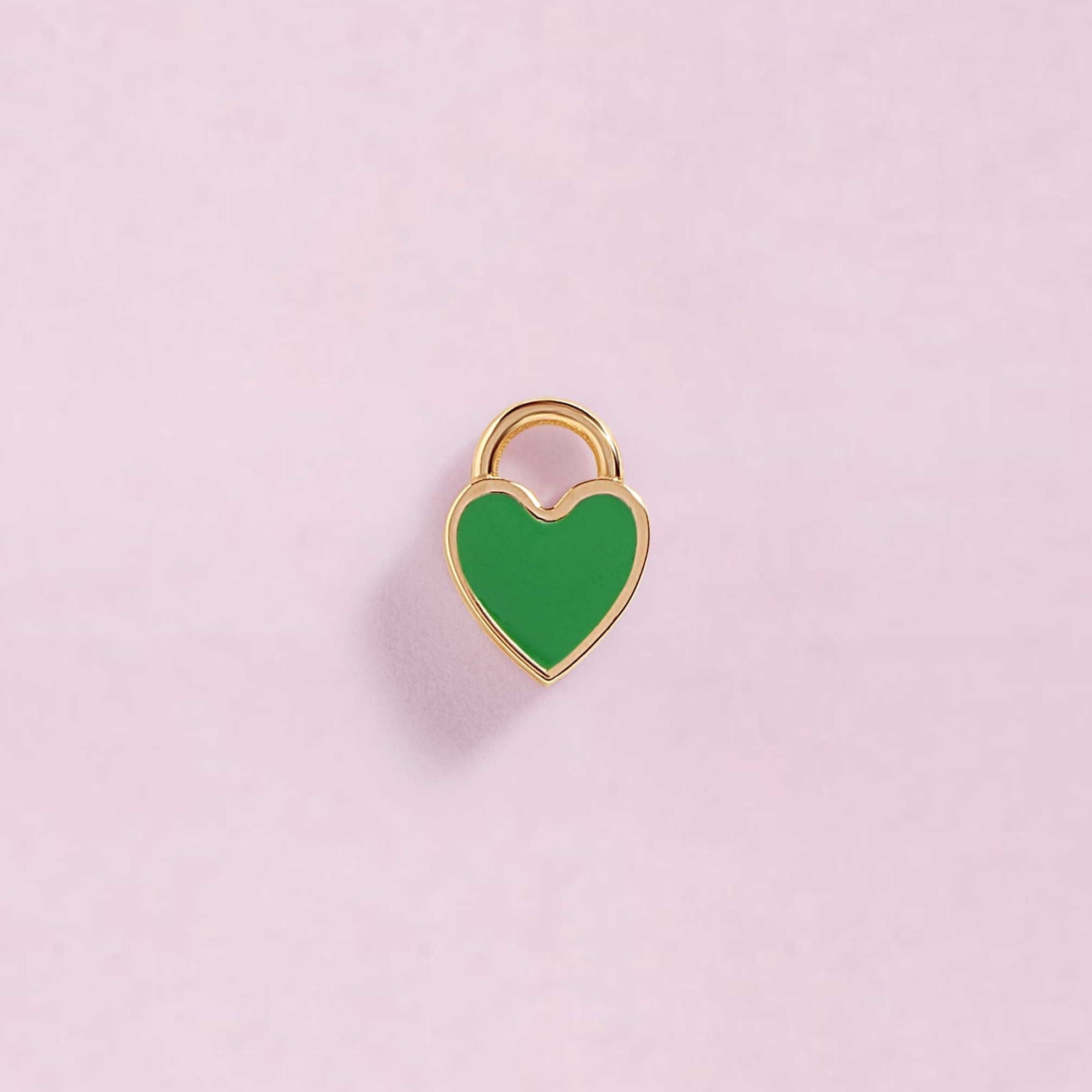 Tiny Enamel Heart Earring Charm - Sparkle Society