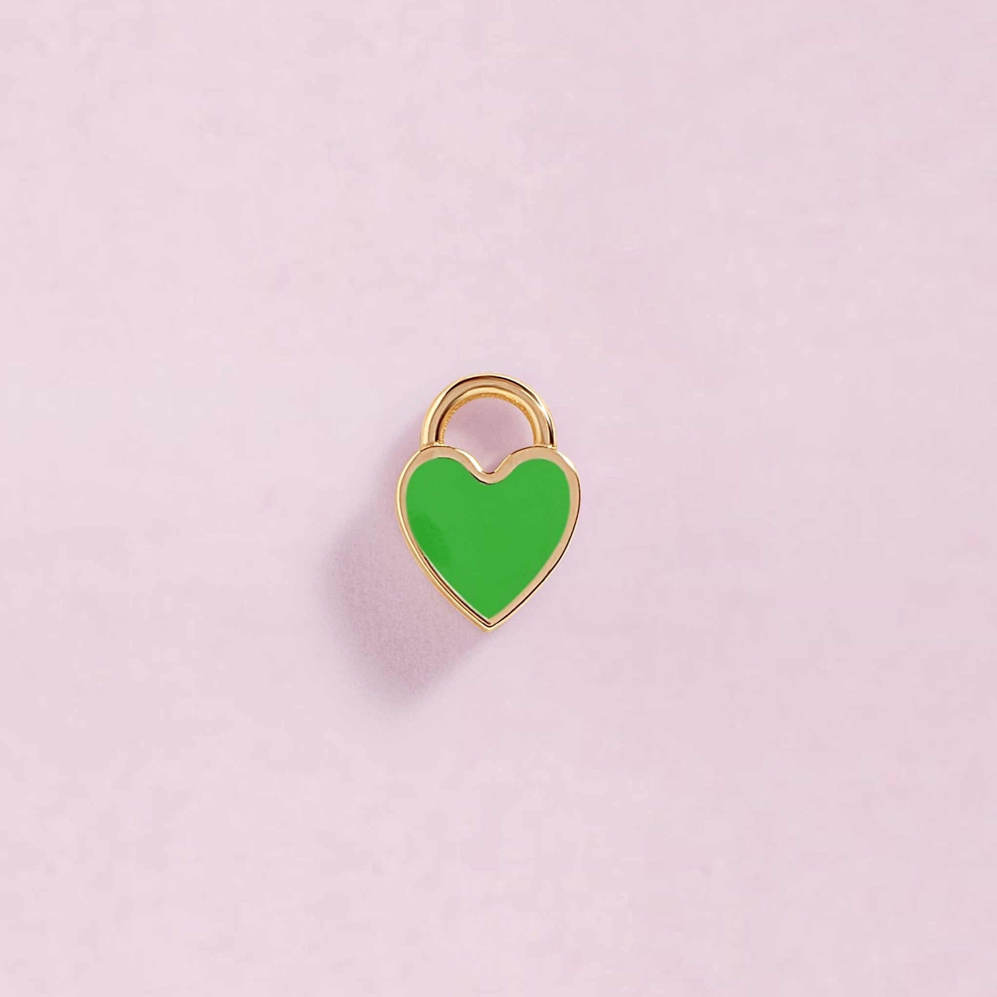 Tiny Enamel Heart Earring Charm - Sparkle Society