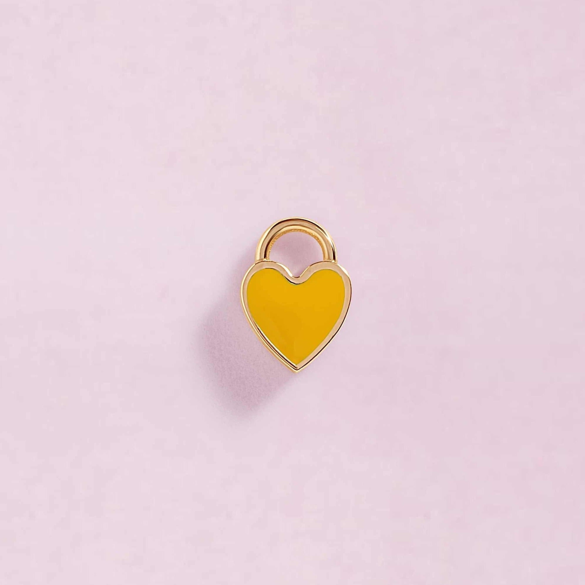 Tiny Enamel Heart Earring Charm - Sparkle Society