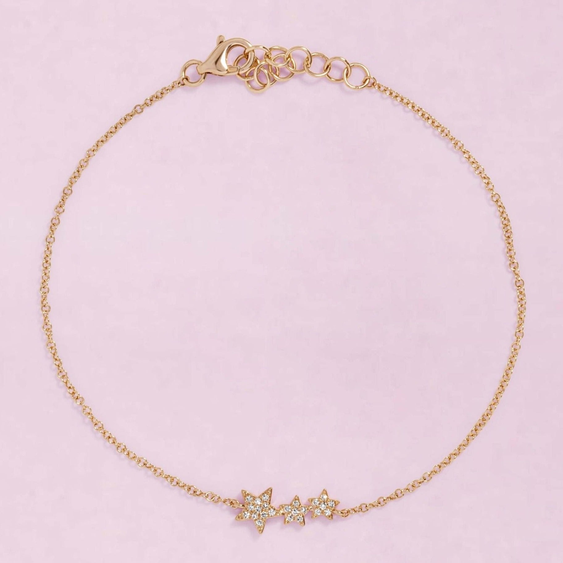Triple Diamond Star Bracelet - Sparkle Society