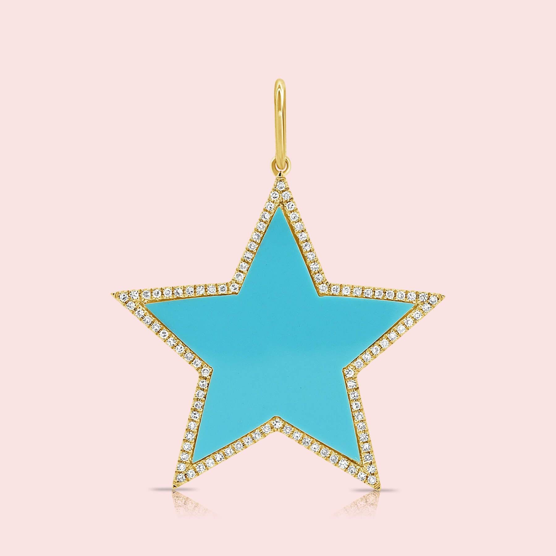 Turquoise Star Necklace Charm - Eleonora Beracasa