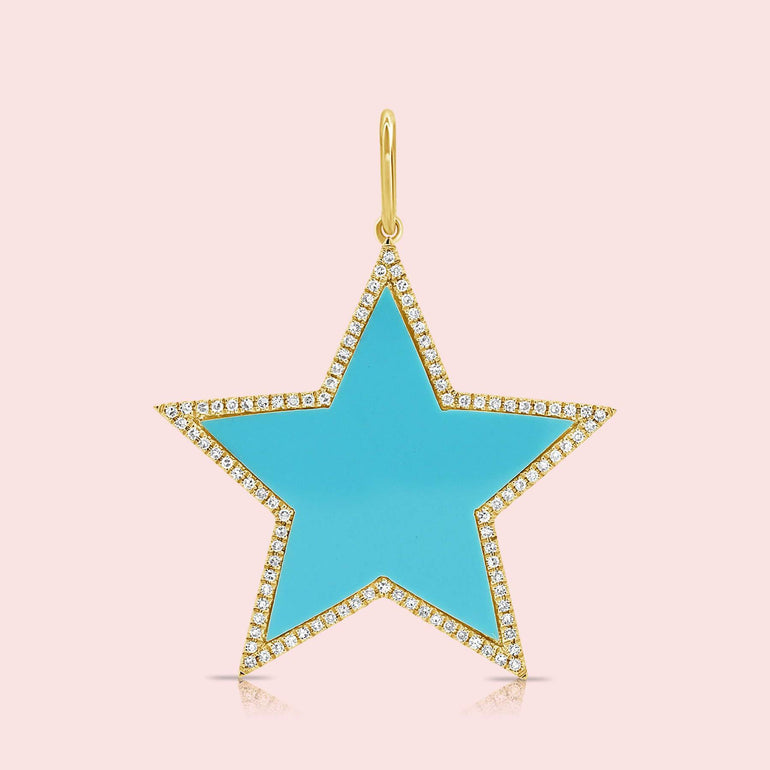 Turquoise Star Necklace Charm - Eleonora Beracasa