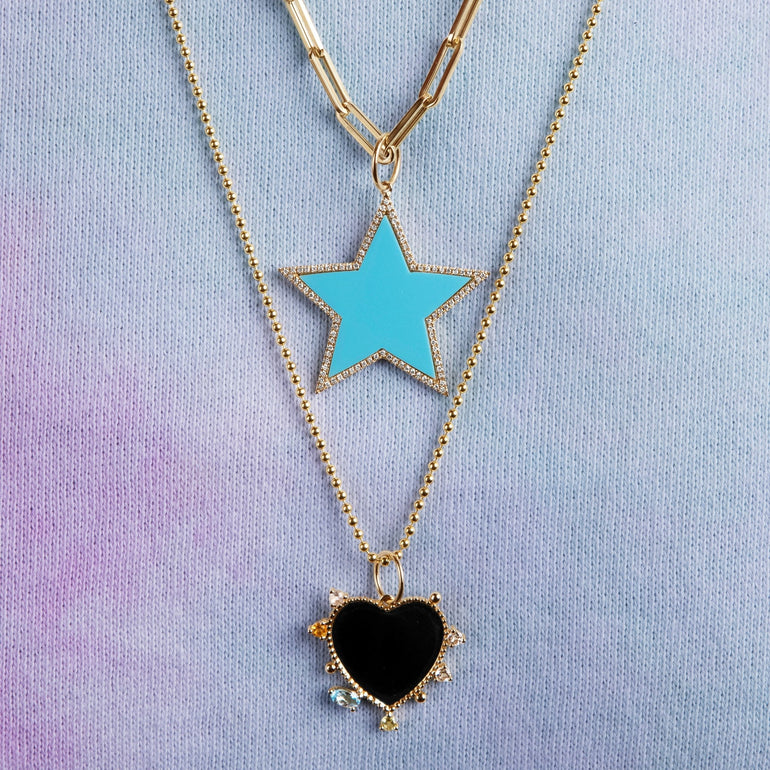 Turquoise Star Necklace Charm - Sparkle Society