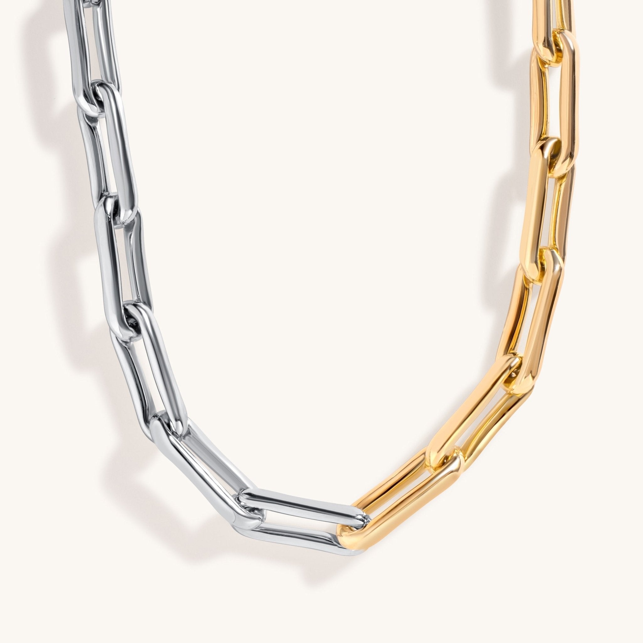 Two Tone Rivet Pendant Necklace – zahana